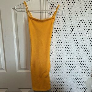 Urban Outfitters Orange Knit Tyra Strappy Back Sleeveless Mini Dress XS